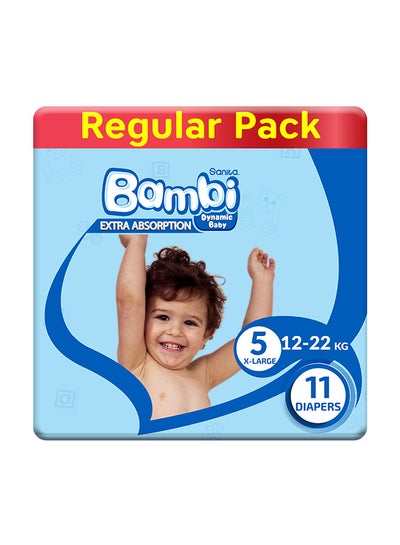 اشتري Baby Disposable Diapers, Size 5, XL, 12-22kg, 11 Count في الامارات