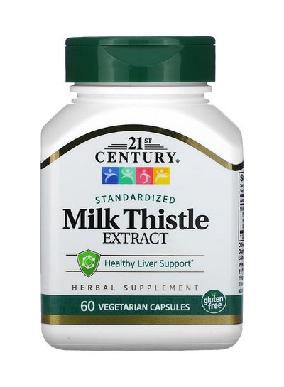 اشتري 21st Century, Standardized Milk Thistle Extract, 60 Vegetarian Capsules في الامارات