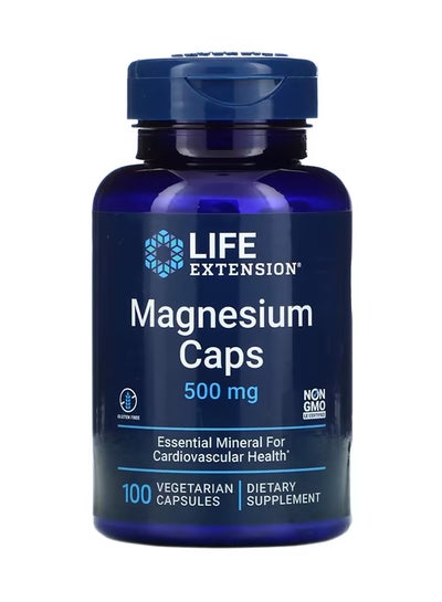 Buy Magnesium Caps - 100 Vegetarian Capsules 500 Mg in UAE