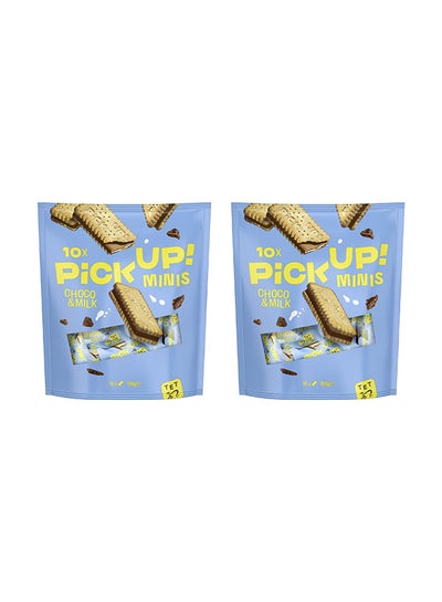 Buy Pick Up Minis Choco And Milk Filling Sandwich Biscuit 10.6g x10 Pack of 2 in UAE