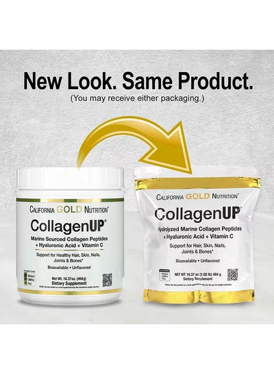 Buy CollagenUP Marine Collagen + Hyaluronic Acid + Vitamin C Unflavored 464 g in UAE