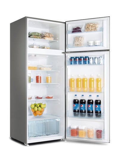 Buy 550 L Gross / 466 L Net , No frost Double Door Refrigerators with Inverter Technology, R600a Refrigerant, Electronic Control System, Inside Light, Vegetable Crisper 466 L NR550NF Silver in UAE