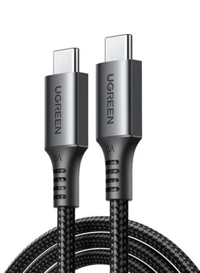 Buy Type-C Cable 100W 1M, USB C to C Fast Charging Cable PD3.0 SCP BC1.2 5A, Braided Phone Charger USB C Cable for iPad mini 6, MacBook Pro, Air, iPad Pro 12.9", Samsung S23+, Huawei P40, etc Black in Saudi Arabia