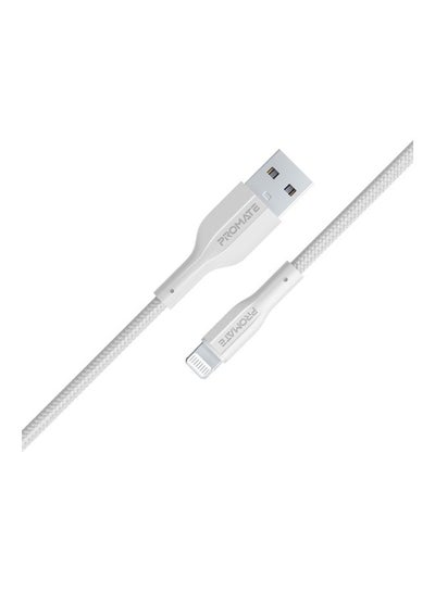 Buy USB-A to Lightning Cable, Durable 10W USB-A to Lightning Charger with 480 Mbps Data Transfer, 10000 Bend Test and 100 cm Anti-Tangle Silicone Cord for iPhone 14, iPad, AirPods Pro, XCord-Ai. White in UAE