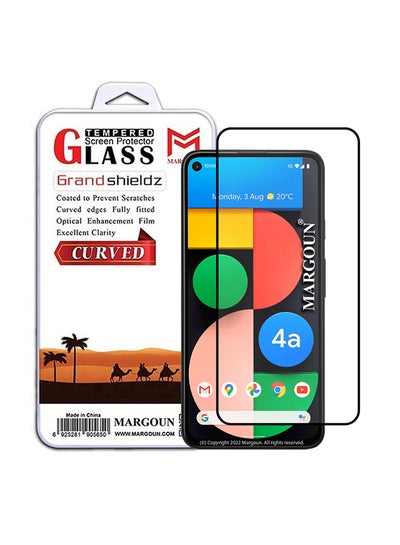 Buy Grand Shieldz 3D Tempered Glass Screen Protector for Google Pixel 4a 5G (6.2 inch) Clear/Black in UAE