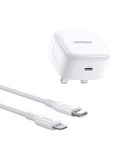 Buy iPhone Charger Type C With 1M Fast Lightning Cable Quick Charging USB C Plug Compatible With New iPhone 14/14Pro/14Pro Max/14 Plus/13Pro Max /13 Pro/13/12/11/XS iPad Mini 6/ iPad Pro White in UAE