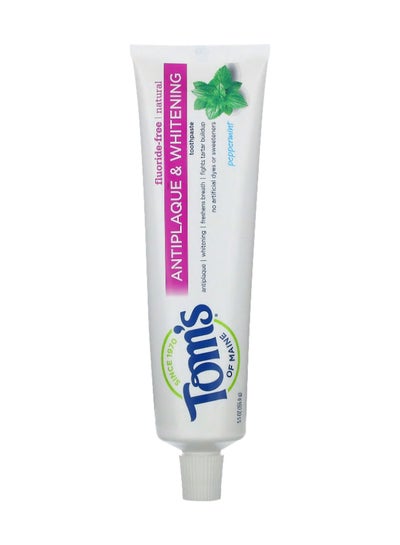 Buy Fluoride-Free Peppermint Flavour Antiplaque And Whitening Toothpaste in UAE