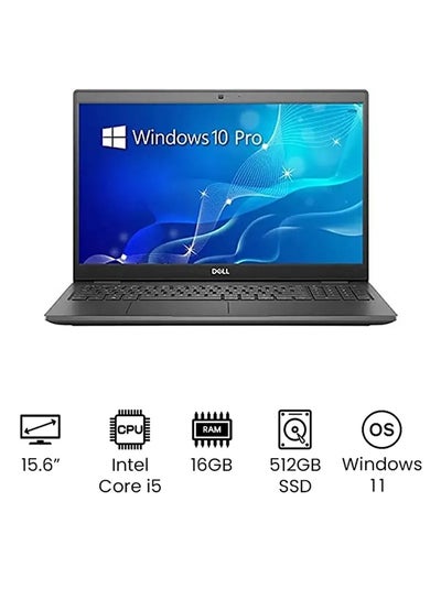 اشتري Latitude 3510 Business And Professional Laptop With 15.6-Inch HD Display, 10th Gen Core i5-10210U Processer/16GB RAM/512GB SSD/Intel UHD Graphics 620/Windows 11 /International Version English Black في الامارات