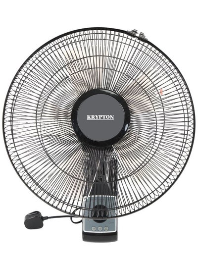 Buy 16 Inch Wall Mount  Fan With Remote 60.0 W KNF5242 Black in Saudi Arabia