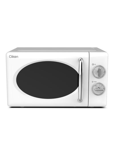 Buy Retro Vintage Microwave Oven With Pull Handle Door, Mechnical Control, 245 mm Glass Turntable And Multiple Power Levels 20 L 700 W CK4326 White in UAE