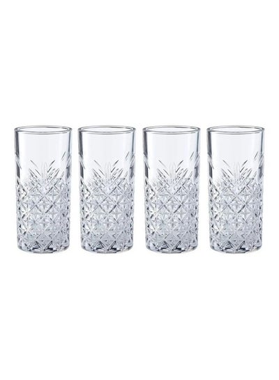 Buy Timeless Tall Glasses 4 Pcs Clear 450ml in Egypt