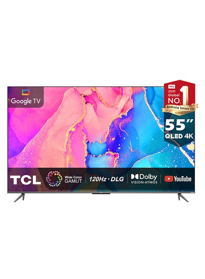 اشتري 55-Inch 4K Ultra HD Smart QLED Google TV 55C635 أسود في السعودية