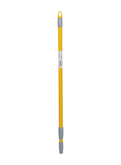 Buy Steel Broom And Mop Telescopic Handle Yellow/Grey in UAE