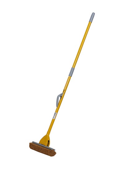 Buy Floor Cleaning Metal Roller Mop Yellow/Grey 28cm in Saudi Arabia
