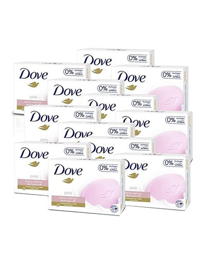 Buy Moisturizing Beauty Cream Bar Soap Pink 135g Pack of 12 in UAE