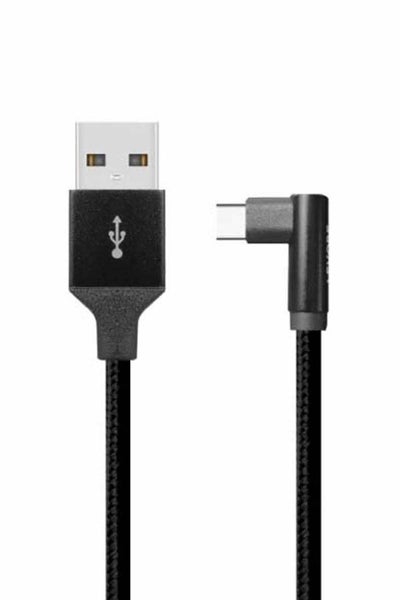 اشتري كابل USB A إلى USB C مضفر، مصنوع من النايلون بطول 6 أقدام أسود. في السعودية