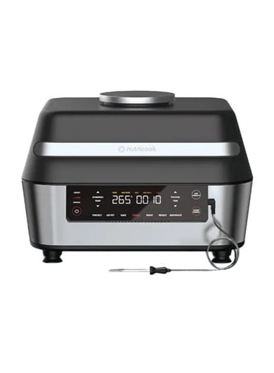 Buy Smart Indoor Grill And Air Fryer With Built-In Thermometer 8.5 L 1760.0 W AFG960 Black/ Silver in Egypt