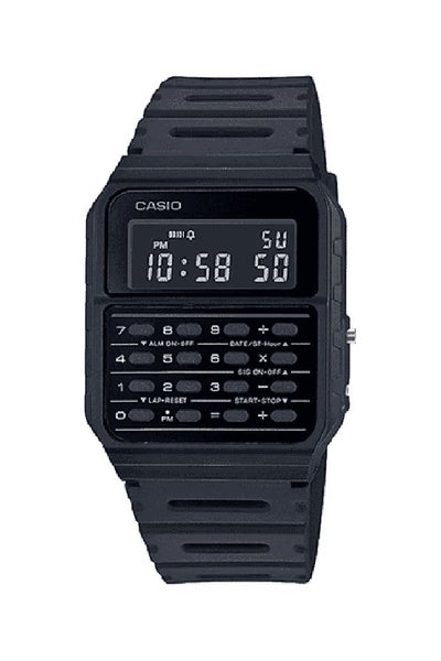 اشتري Calculator Watch Youth Vintage Digital Black Dial Resin BAnd CA-53WF-1BDF - 43 mm - Black للرجال في الامارات