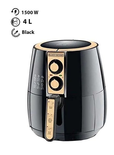 Buy Air Fryer Aerofry With Multifunction Air Convection technology 4 L 1500 W AF300-B5 Black/Gold in Egypt