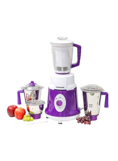 Buy 5-IN-1 Mixer Grinder with Super Extractor Unbreakable Juice Jar with 3 Speed Control 1.5 L 750 W OMSB2384 Purple/white in UAE