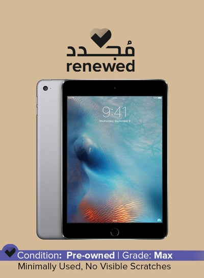 اشتري Renewed - IPad Mini 4 2015 (4th Generation),7.9-Inch,128GB,Wifi,Space Grey With Face Time في الامارات