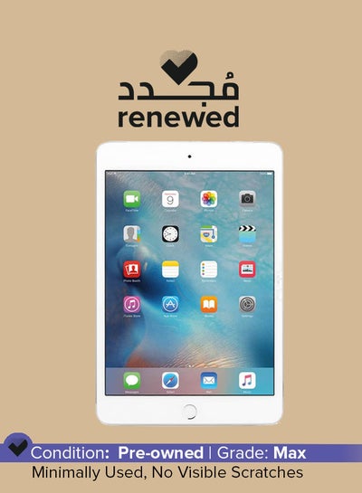 Buy Renewed - iPad Mini 2015 4th Generation 128GB,Wifi,Silver With Face Time in UAE