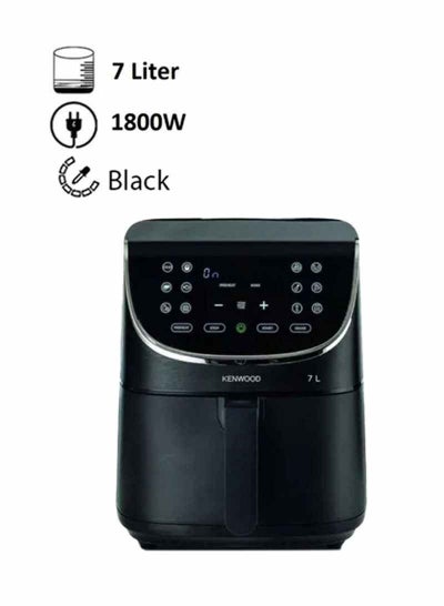 اشتري مقلاة هوائية شاشه رقمية، 2.8 كجم، دوران سريع للهواء الساخن 7 L 1800 W HFP80.000BK أسود في مصر