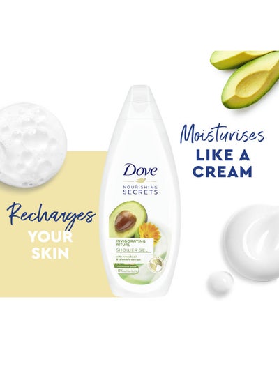 اشتري Dove Nourishing Secrets Hydrating Bodywash Made with Avocado oil & Calendula extract Naturally derived Cleansers Invigorating Ritual 500ml في الامارات