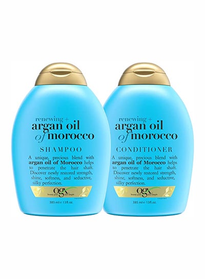 Buy Renewing And Argan Oil Of Morocco Shampoo and conditioner 2 x 385ml in UAE