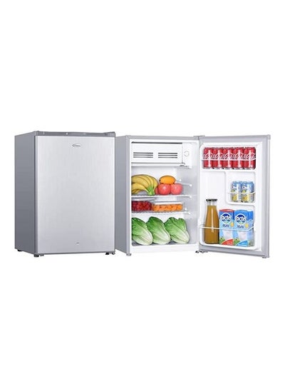 Buy 90 Liter Gross Volume Compact Mini-Refrigerator, Beverage-Fridge With Child Lock, Shelf, Freezer-Box, Reversible Door, 47.5 x 44.5 x 69.5 Cm 239 W SGR-045-HS Silver in UAE