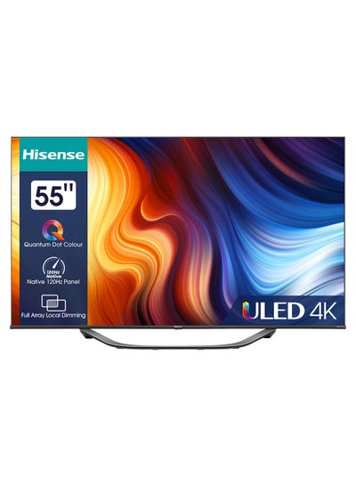 Buy (55 Inch) 600-nit 4K HDR10+120 Hz, Dolby Vision IQ,Disney+Freeview Play,Alexa Built-In,HDMI 2.1,Filmmaker Mode,Freesync Certified (New 2022) 55U7HQ Black in UAE