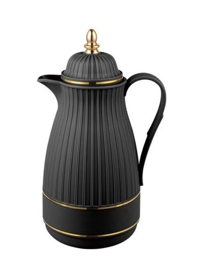 Buy Royalford 1 Litre Glass Vacuum Flask Black Color 15.7X15.7X29.5Cm Black in Saudi Arabia