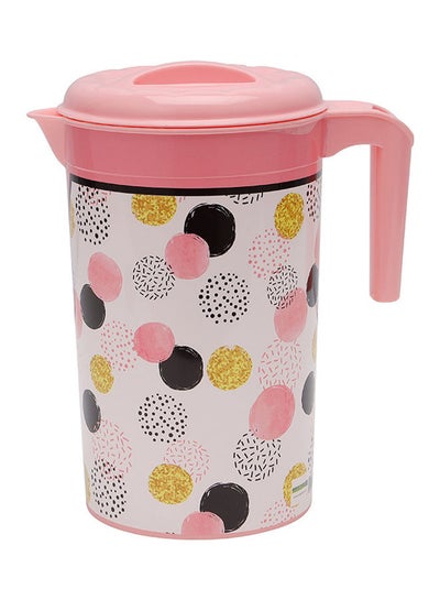 اشتري Royalford Water Jug| RF10795| Plastic Water Jug| Stylish Design|2 Litre| Unbreakable Water Jug for Juices, Squashes, Milk| Jug with Plastic Lid| Food Grade White/Pink Lid/Black في الامارات