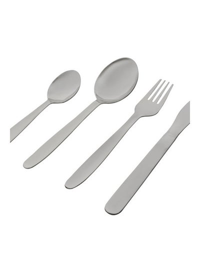 اشتري 24-Piece Stainless Steel Dinning Set Includes Table Knife, Teaspoon, Table Spoon And Table Fork Silver 5.2x13.2x23cm في السعودية