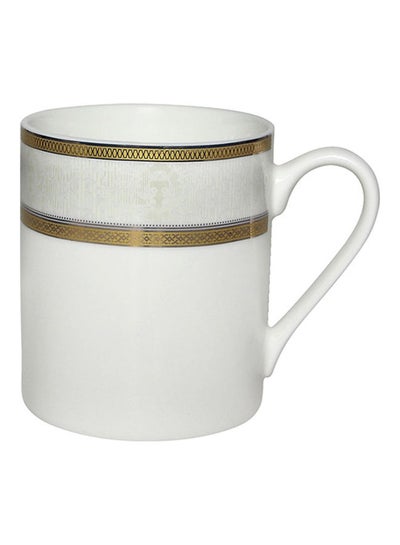 Buy New Bone China Tea Cup, 380ml Coffee Cup, RF11055 | Chip Resistant & Durable Cup with Handle | Tea Cup, Cappuccino Cup, Coffee Cup, Latte Cup White in UAE