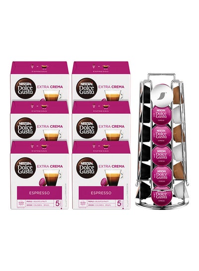 اشتري Dolce Gusto Espresso Coffee 96 Capsules With Holder Pack of 6 في الامارات