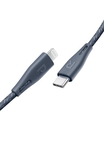 Buy Nylon Type-C To Lightning Cable 1.2M Grey in Saudi Arabia