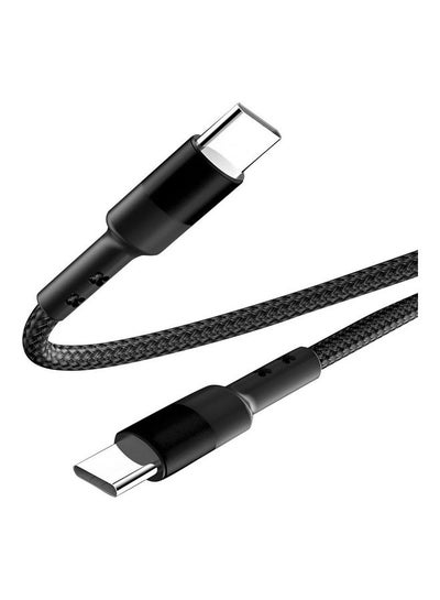 اشتري Powermax Fast Charging Type C to Type C Cable 1.1m Nylon Braided 100W Power Delivery and 35 min Fast Charge feature Compatible with MacBook, iPad Pro, Samsung Galaxy S23/22/Z Fold/Z Flip etc Black في مصر