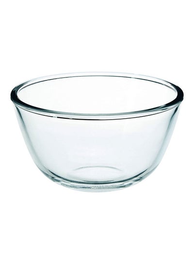 Buy Glass Mixing and Serving Bowl Suitable for Snacks, Salads, Noodles, Cereals Clear 2.7Liters in UAE