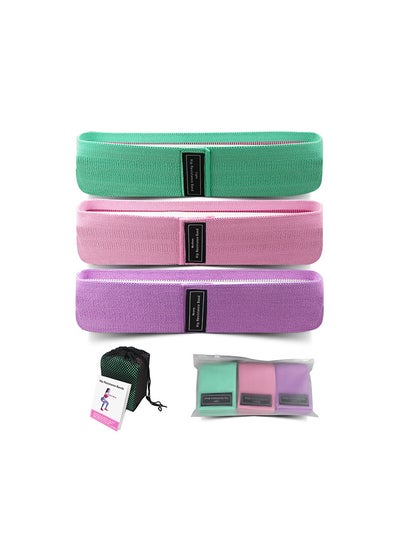 Buy 3-Piece Exercise Resistance Loop Bands L/M/L/XLNone in Saudi Arabia