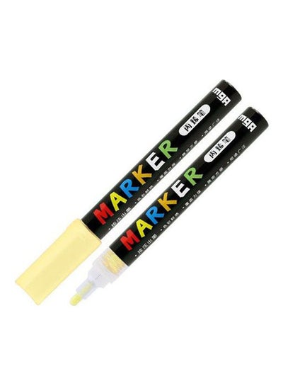 اشتري Naples Yellow Acrylic Marker 2Mm Ink Black-Yellow في مصر