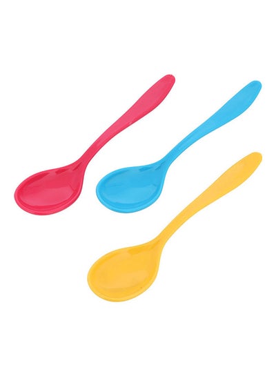 Buy 6-Piece Boutique Premium Quality Plastic Spoon RF11130 Blue /Red/Yellow in UAE