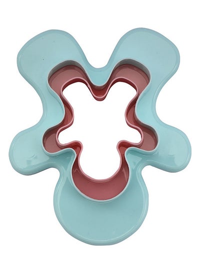 اشتري Double-Side Toy-Shaped Cookie Cutter- RF10972 Polymer Cookie and Fondant Cutter BPA-Free and Odor-Free Teddy Shaped Cutter Pink and Blue Pack of 2 Multicolour 12x11x11cm في الامارات