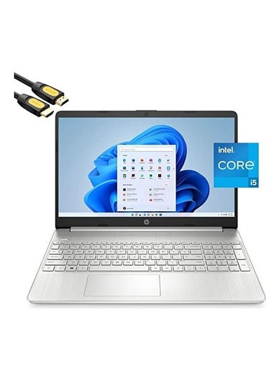 Buy HP 15.6'' FHD IPS Micro-Edge Laptop, Quad-Core i5-1135G7 up to 4.2GHz, 16GB RAM, 1TB PCIe SSD, USB-C, HDMI, WiFi, SD Reader, Full Size KB, M-ytrix HDMI Cable, Win 11 QWERTY US Keyboard English ‎Natural Silver in UAE