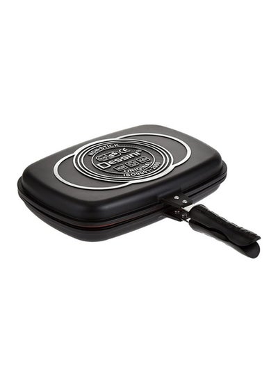 Buy Double Side Die Casting Grill Pan Black 36cm in UAE