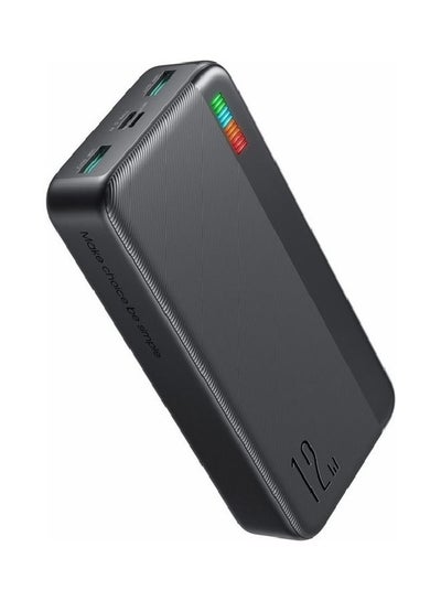 Buy 20000.0 mAh JR-T017 12W Fast Charging Power Bank Dual Inputs Dual Outputs Phone Charger Battery Black in UAE