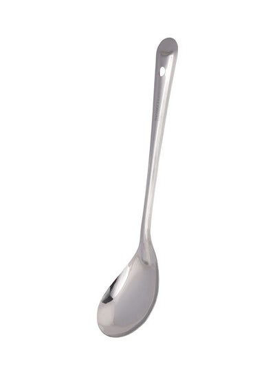 Buy Stainless Steel Basting Oval Spoon Ideal For Cooking And Oval Food Premium-Quality Oval Spoon Food-Grade Elegant And Lightweight Design Silver 31cm in UAE