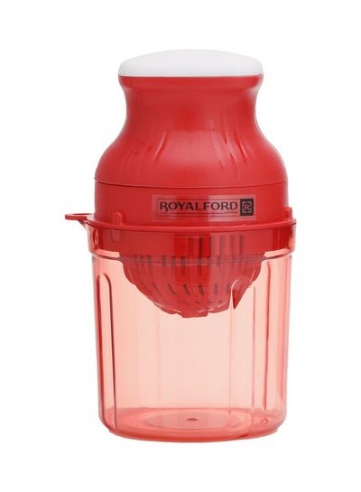 Buy Royalford 2-in-1 Manual Juicer, 650ml PET Container, RF11038 Citrus Juicer, Manual Juicer, Lemon Squeezers, Hand Press Juicer with Strainer & Container Red 650ml in UAE