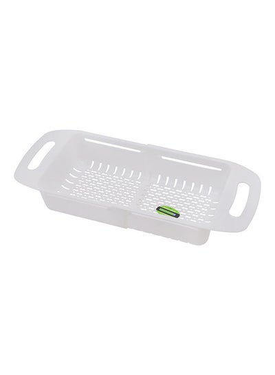 اشتري Royalford Adjustable Strainer-RF11302 PP Plastic Multi-Purpose Extendable Colander Perfect for Washing and Draining Rice, Fruits, Vegetable WHITE في الامارات