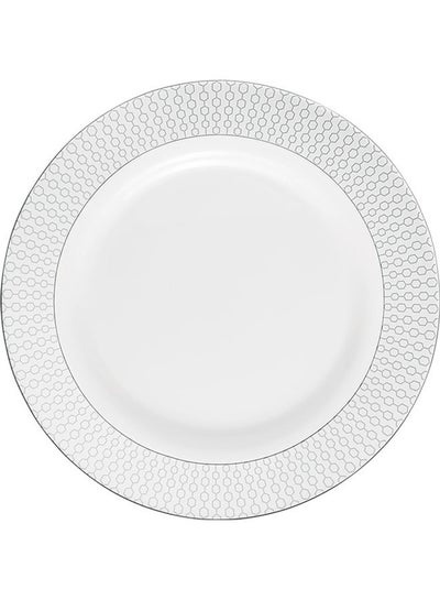 Buy Royalford Velvett Collection 8" Stella White Quarter Plate- RF11753 Premium-Quality Opalware, Light-Weight and Food-Grade Plate with Elegant Hexagonal White 8inch in UAE
